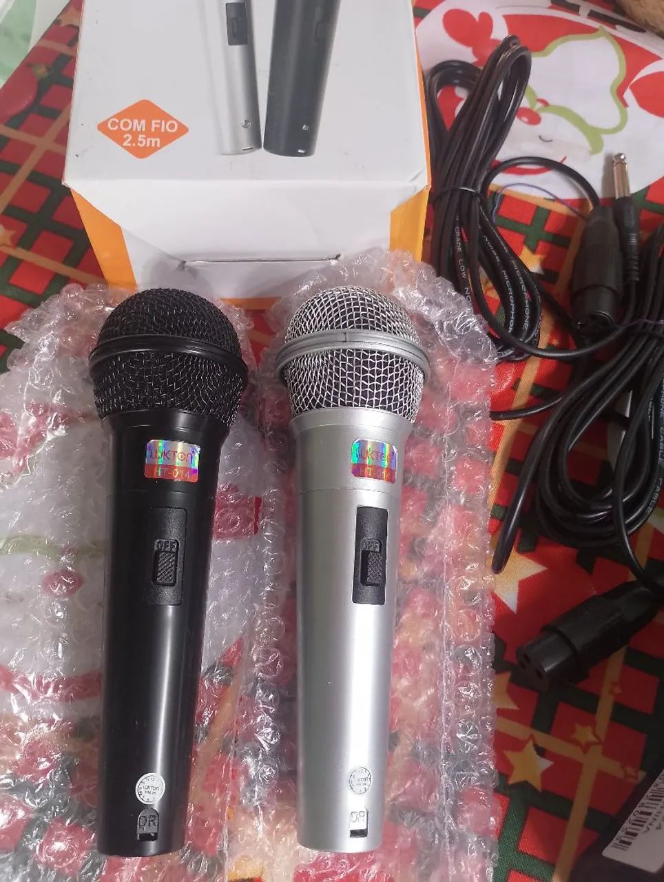 Kit com 2 microfones com fio 451967403751516162