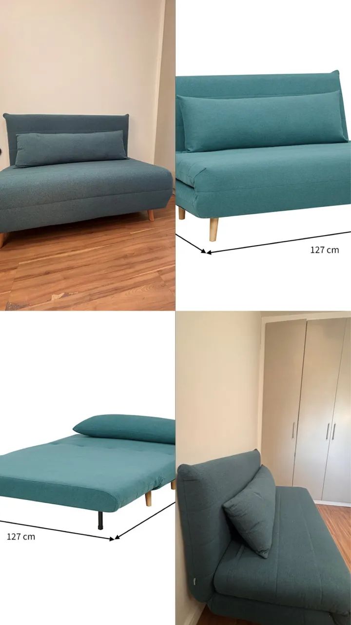 Sofá-Cama 2 Lugares | Vira Cama de Casal | Excelente Estado - Foto 2
