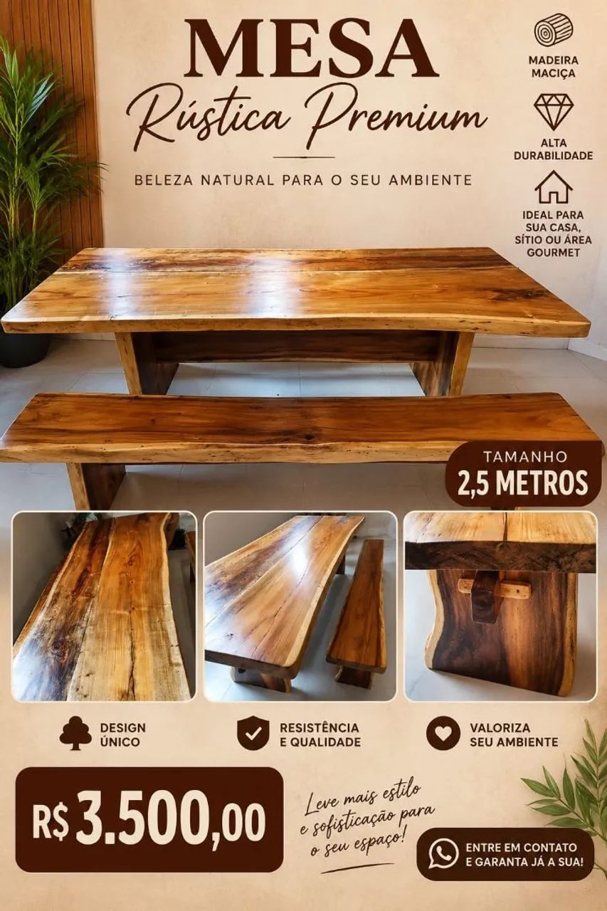Mesa Rústica 