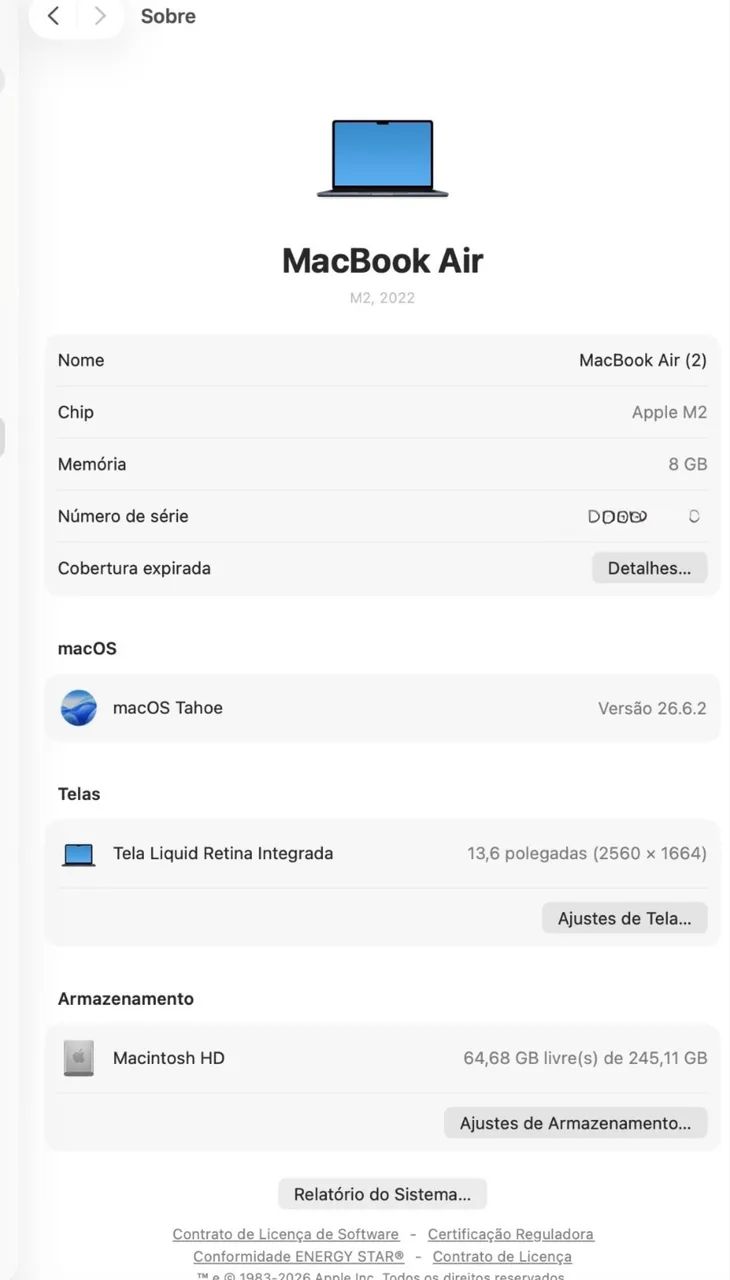 MacBook Air M2  |13,6? | 8GB RAM |256SSD - Foto 5