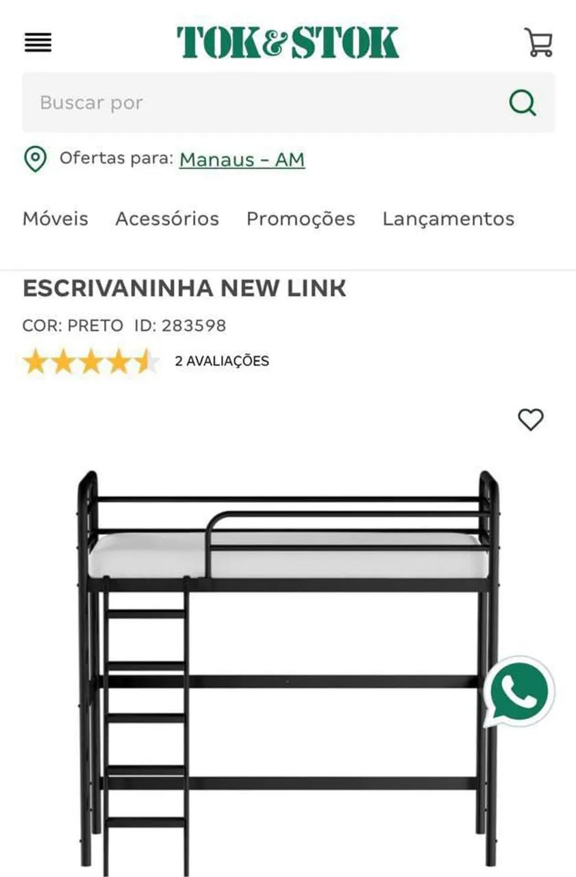 Cama com escrivaninha New Link