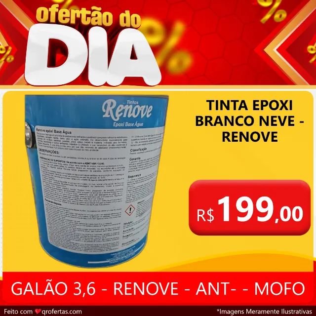 TINTA EPOXI ANTI-MOFO BRANCO NEVE GALÃO 3,6 LITROS ALTA DURABILIDADE E SECAGEN RÁPIDA  - Foto 3