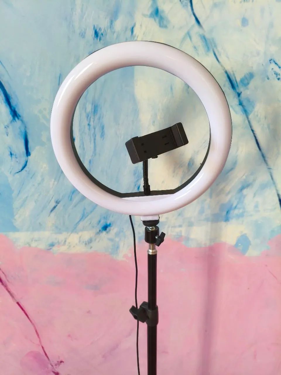 Ring Light LED com Tripé Ajustável e Suporte para Celular - Foto 2