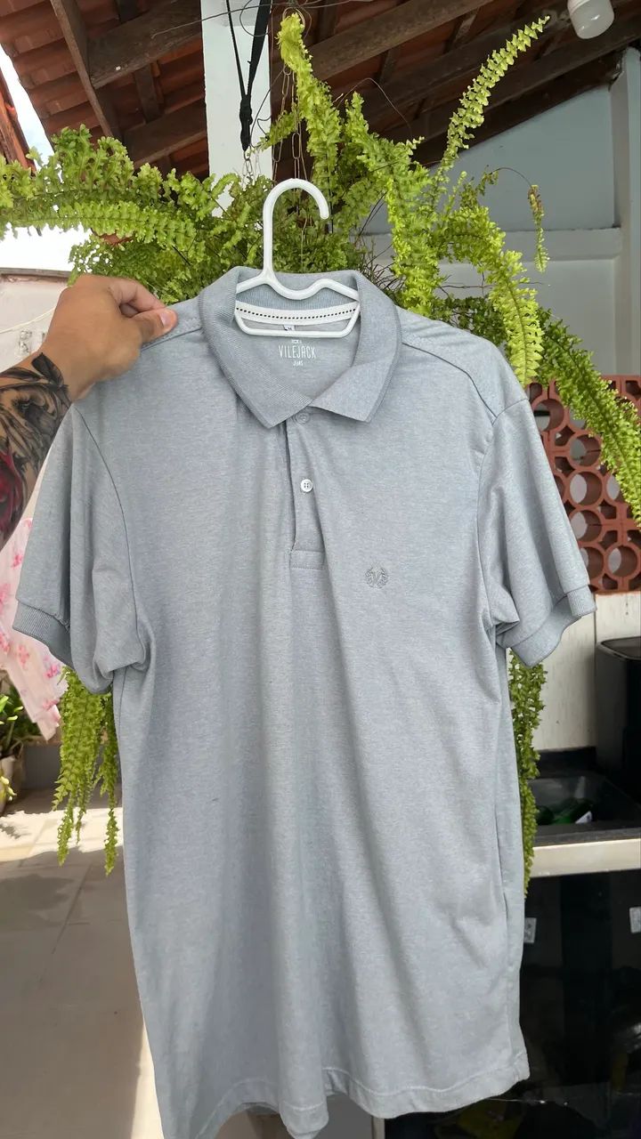 CAMISA CINZA GELO M