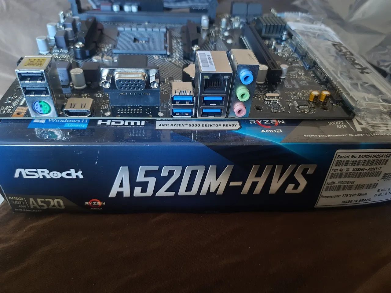 Kit placa mãe e Ryzen 5 5500 8GB de ram - Foto 4