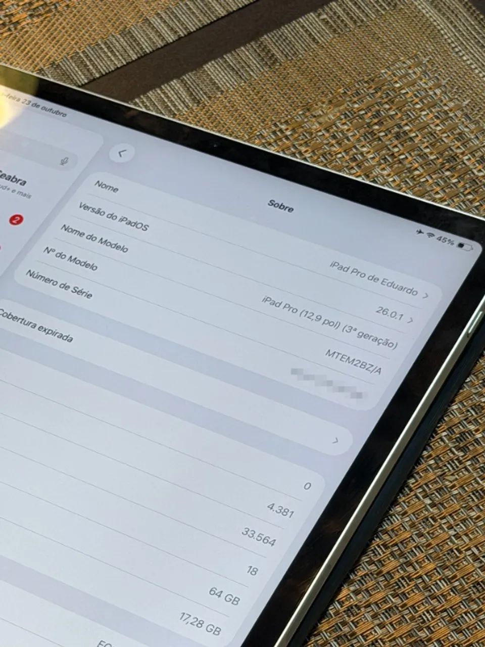 iPad Pro 12.9 (3a Geração) 64gb - Com Capa - Foto 2