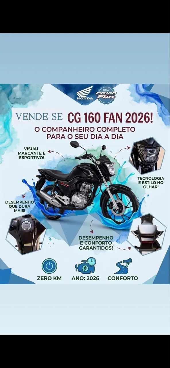 Moto Honda CG 160 ZERADA