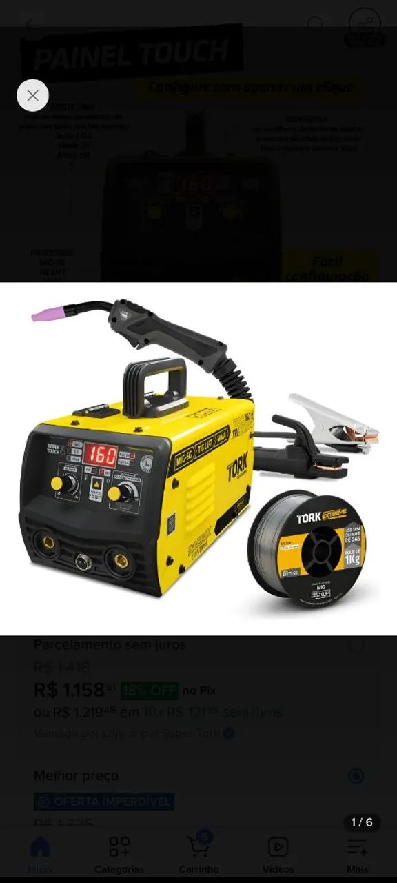 Máquina de solda Tork kab 150a