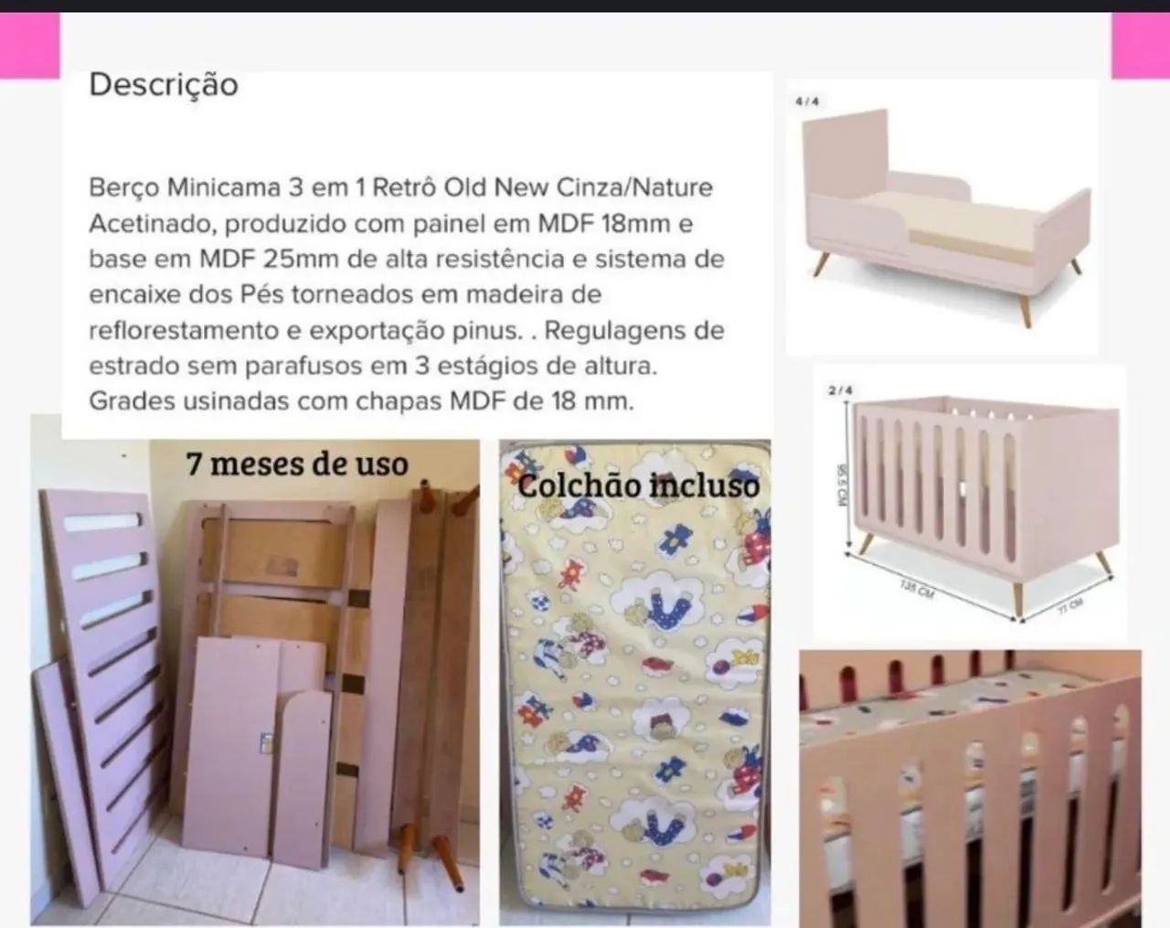 Berço com Colchão Incluso
