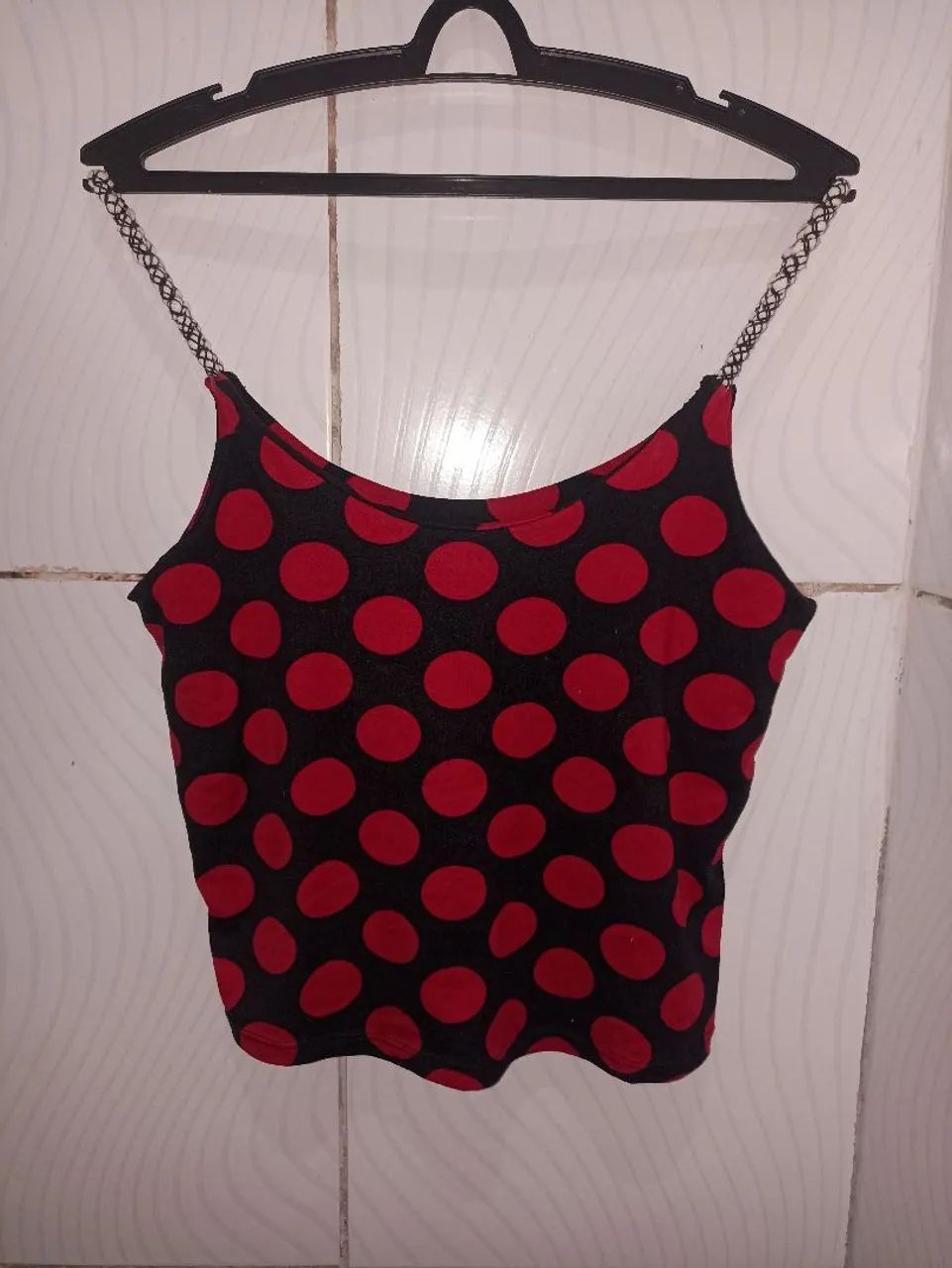 Blusa Cropped de Bolinhas Feminino M  - Foto 5