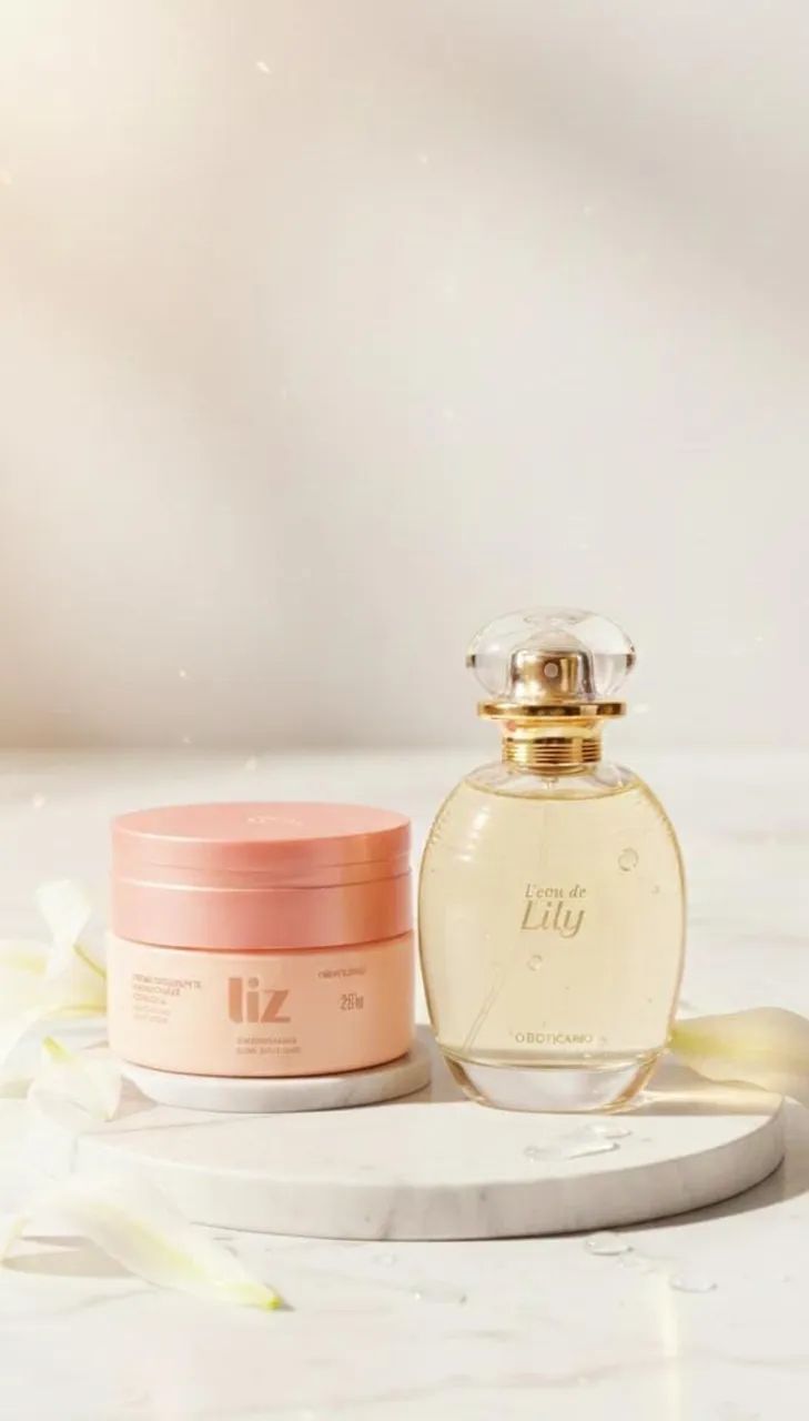 COMBO L' Eau de Lily Desodorante Colônia 75ml / Creme Desodorante Hidratante Liz 250g