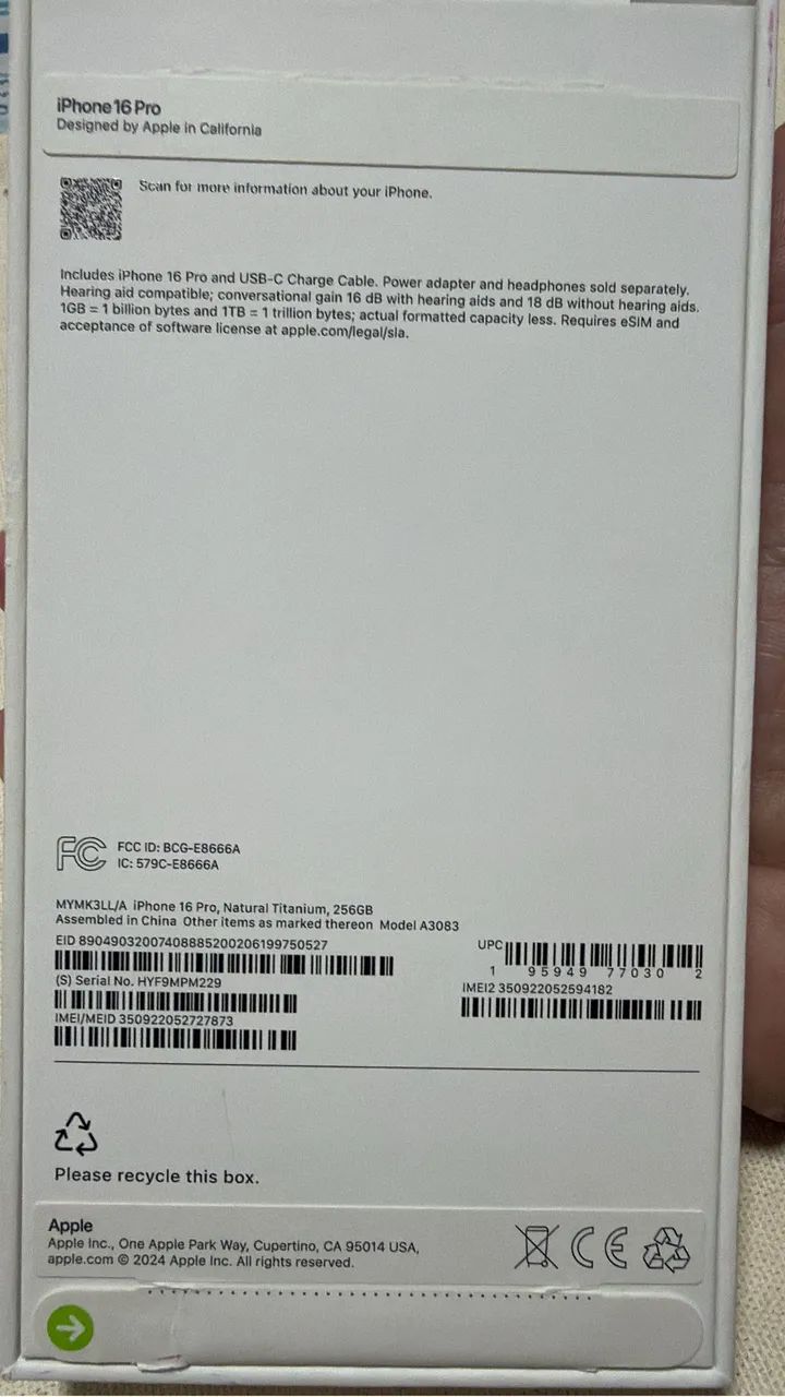 iPhone 16 Pro 256g - Foto 3