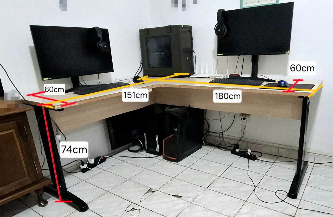 Mesa de escritório artesanal  - Foto 2