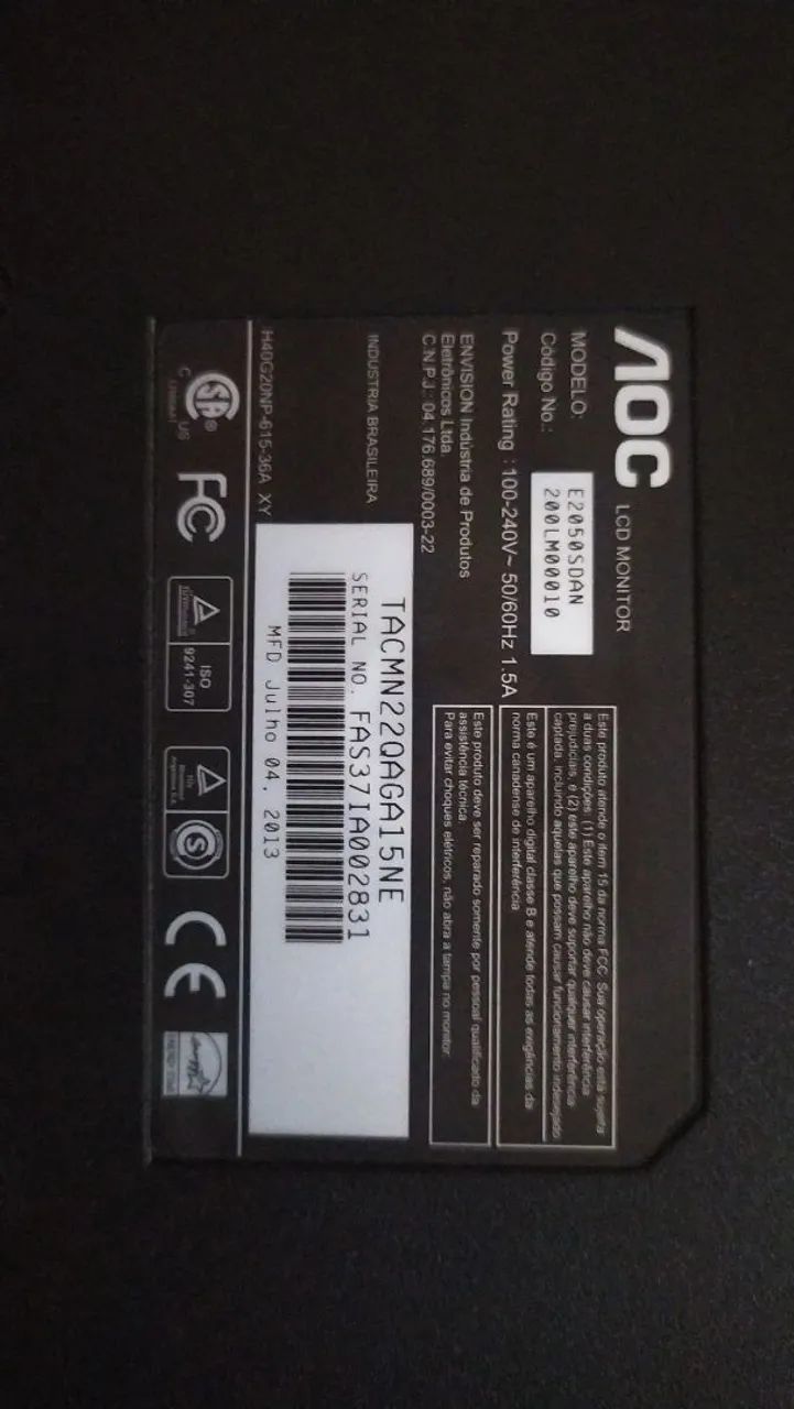 Monitor AOC E2050S Usado - Foto 5