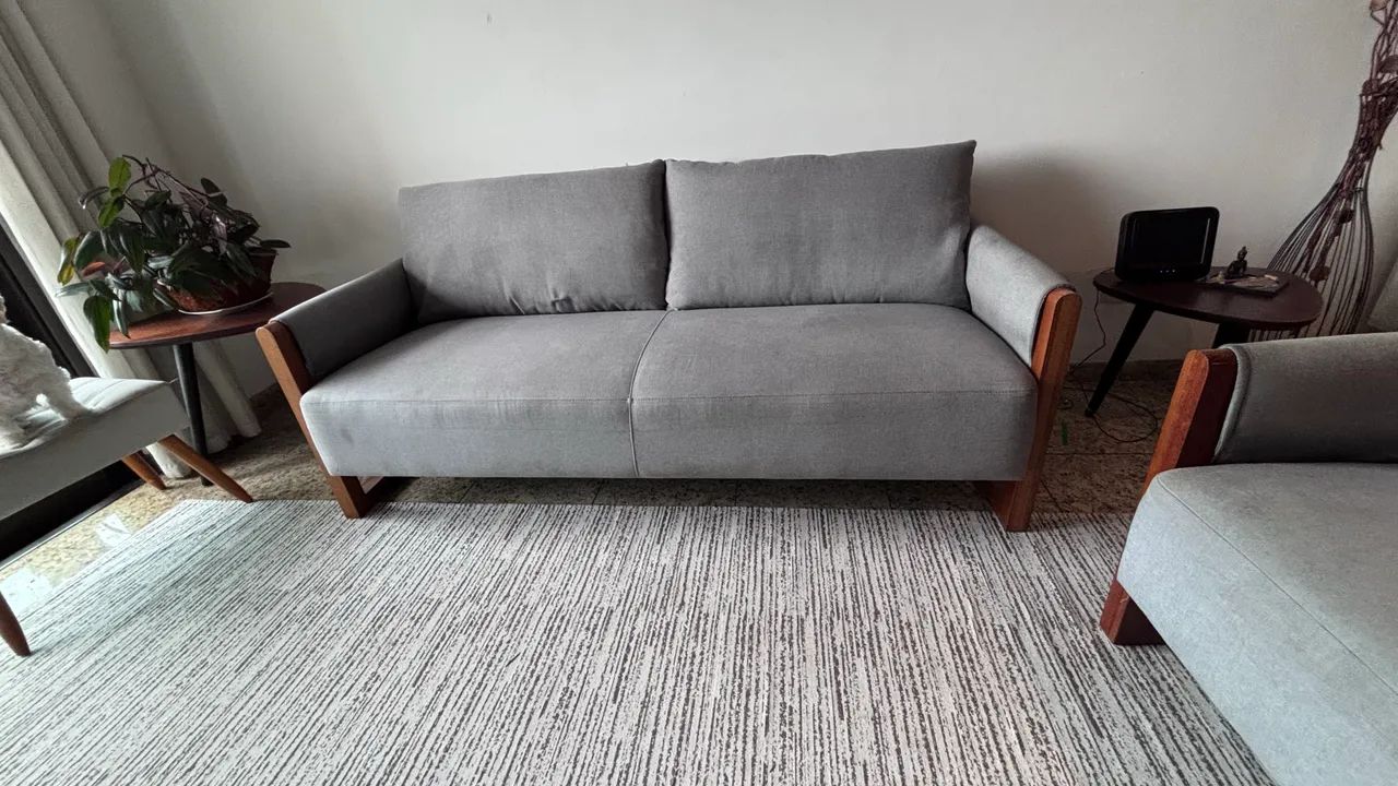 Sofá de 3 lugares mais poltrona  - Foto 3