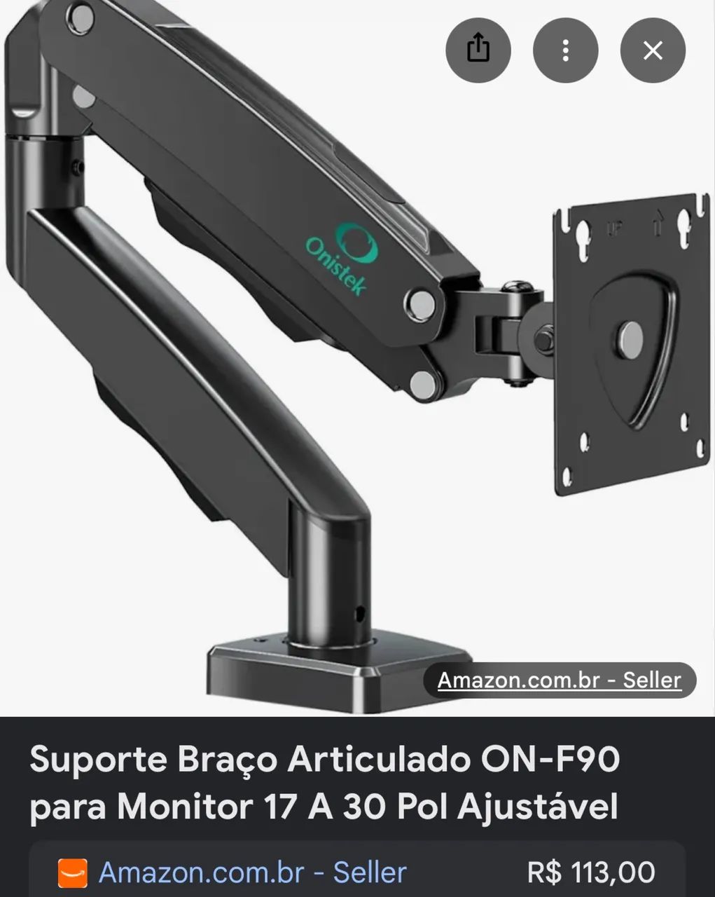 Monitor AOC 180Hz + braço articulado.c/NF - Foto 2