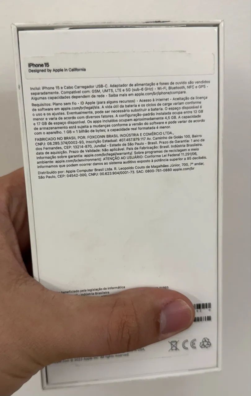Caixa iPhone 15 128GB Preto  - Foto 3