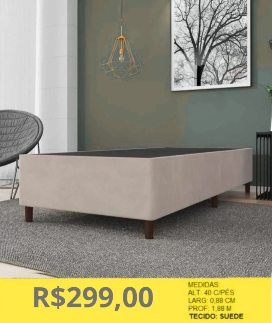 CAMA DE SOLTEIRO A PRONTA ENTREGA - Foto 3