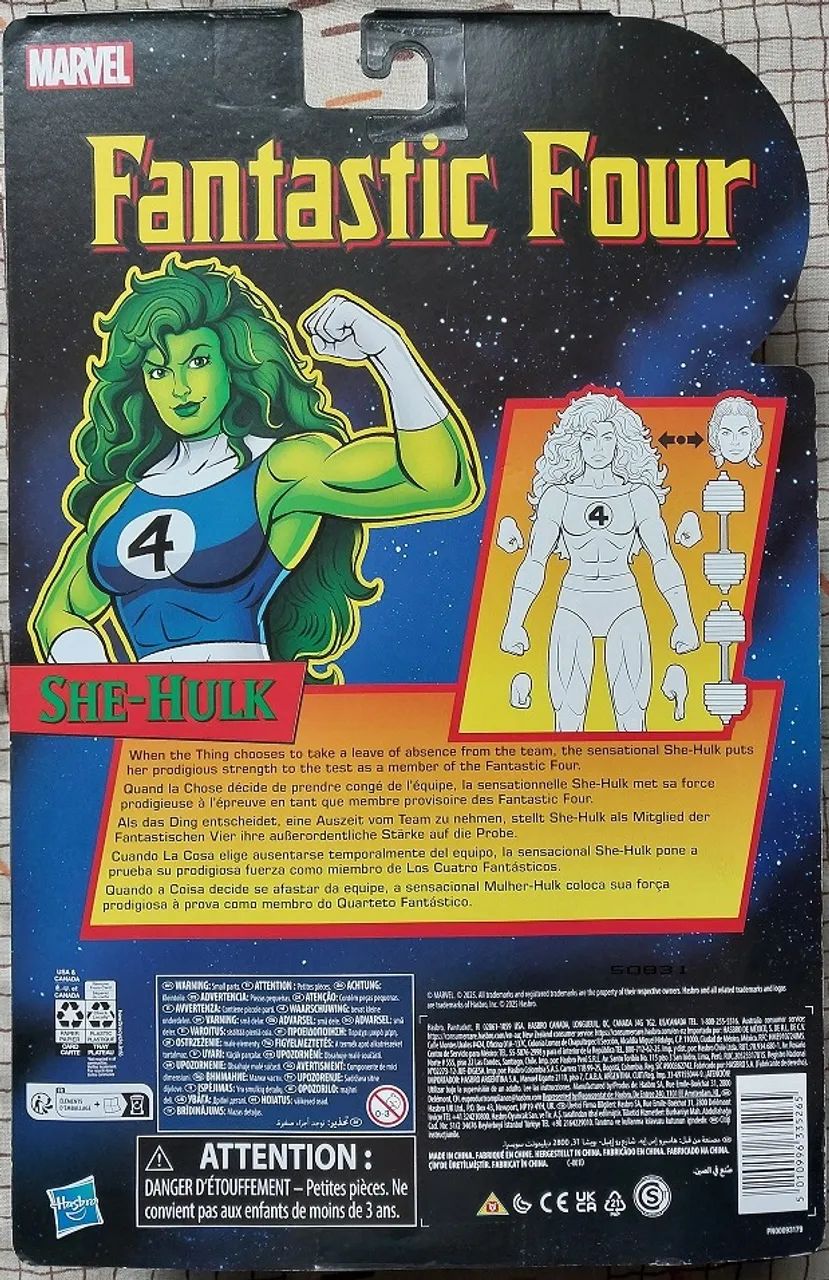 Marvel Legends She-Hulk (Mulher-Hulk) Fantastic Four original usada Hasbro  - Foto 5