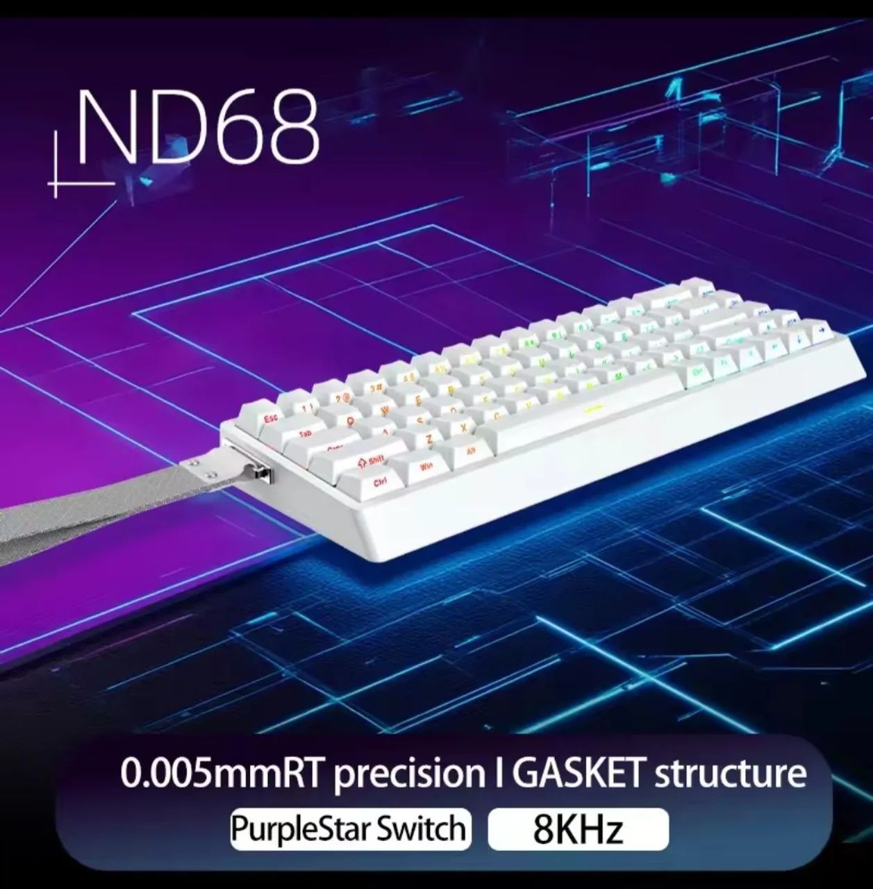 Teclado Magnético IROK ND 68 8KHZ - Foto 4