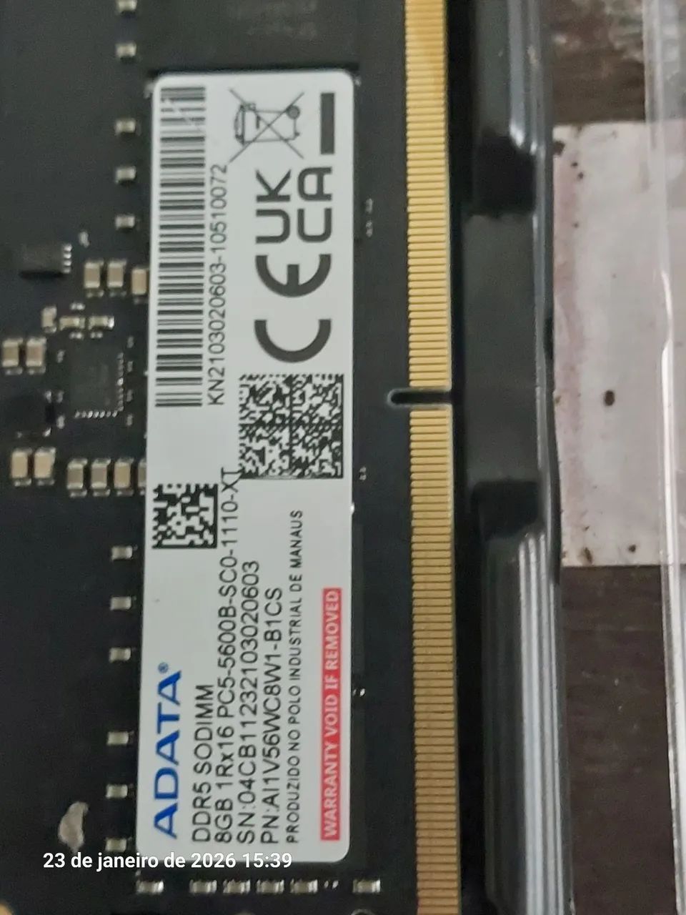 MEMÓRIA NOTEBOOK GAMER DDR5 5600MHZ ADATA XPG NOVA. BARATO Dispenso Curiosos 