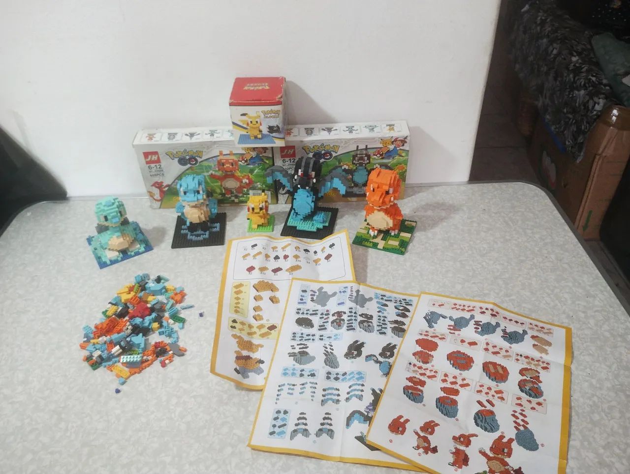 Blocos montar pequeno pokémon 