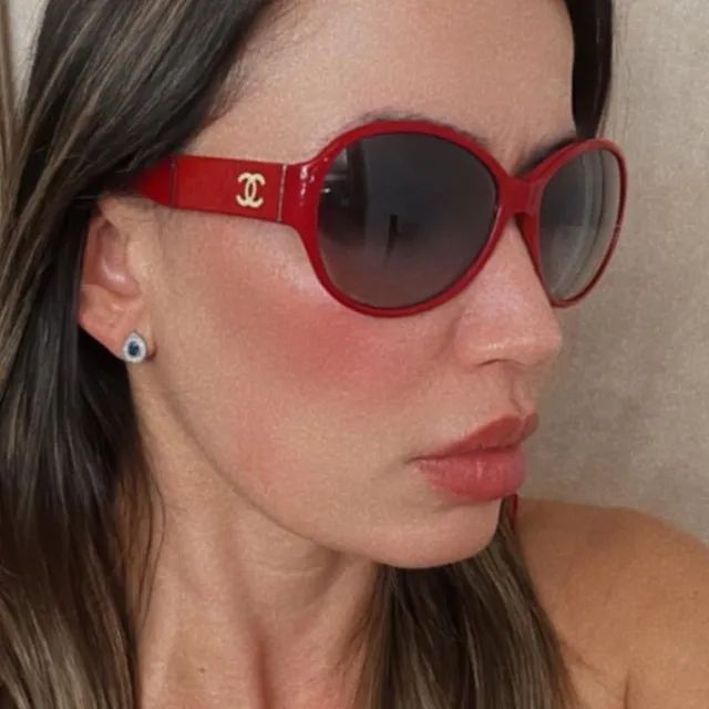 óculos chanel original vermelho - Foto 5