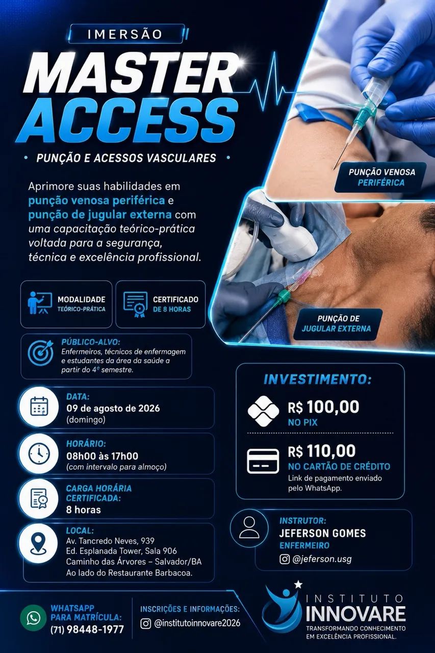 Curso MASTER ACCESS - Imersão em Punção e Acessos Vasculares - Foto 2