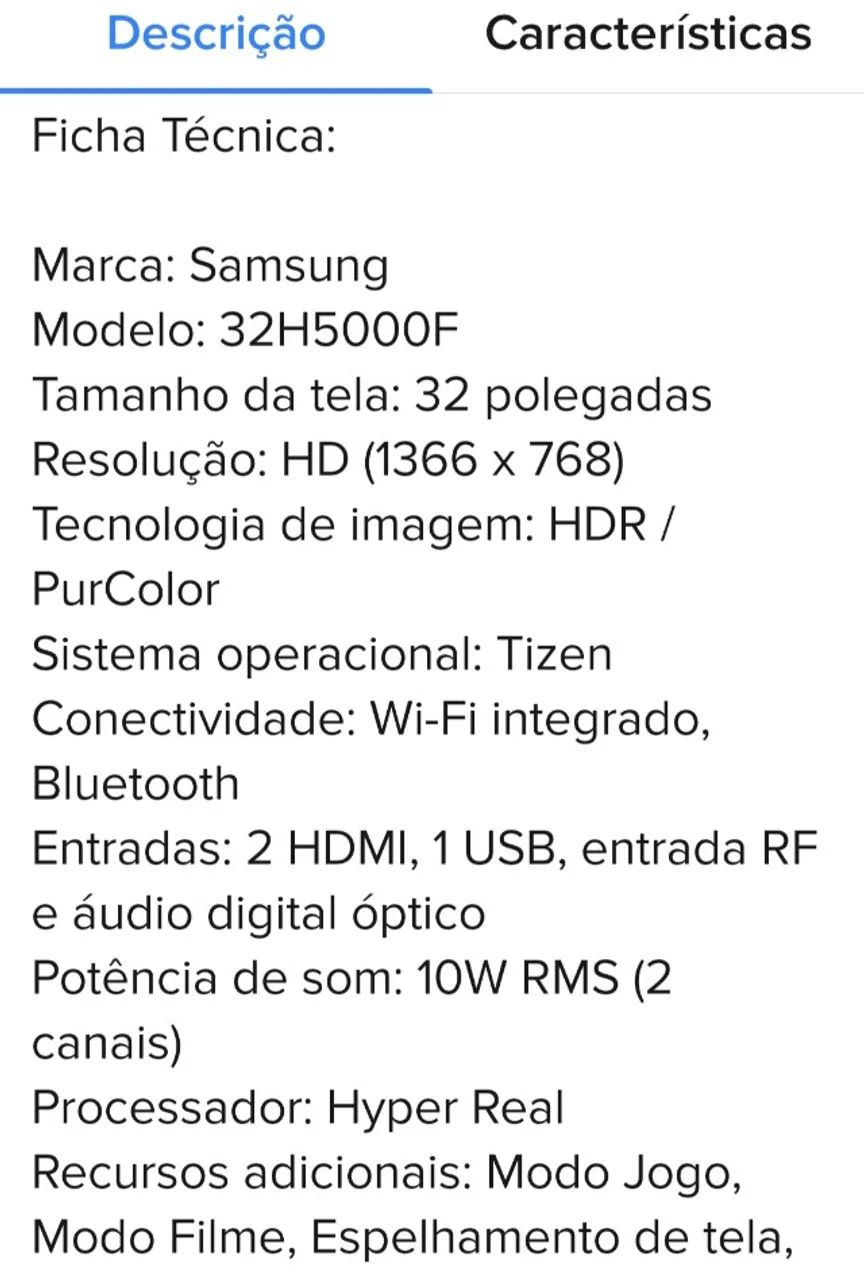 Smart TV Samsung 32" - Foto 3
