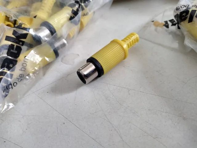 jack rca abs c/ rabicho niquelado s 3 ( 100 pçs)