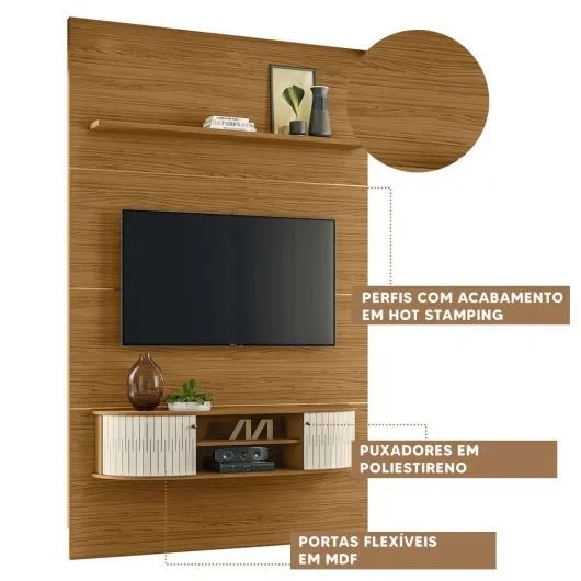 Home Suspenso Monte Carlo TV Até 65 Polegadas Naturale - Monte Carlo Madetec - Foto 5