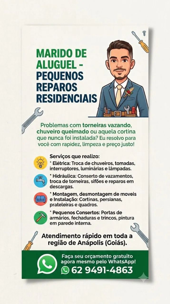 Marido de aluguel (Montagem e desmontagem móveis)