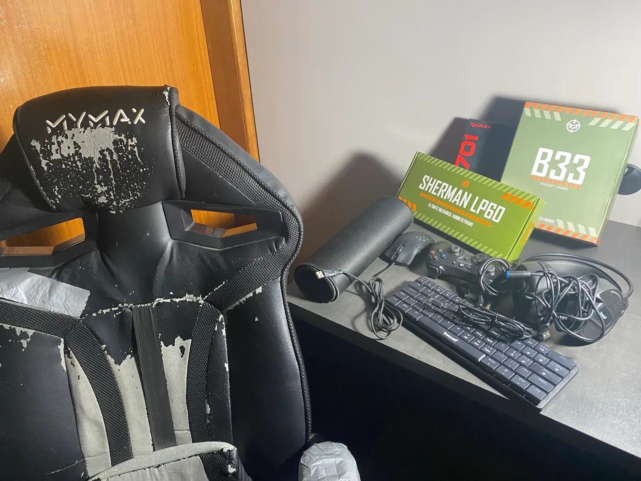 Cadeira gamer e periféricos 