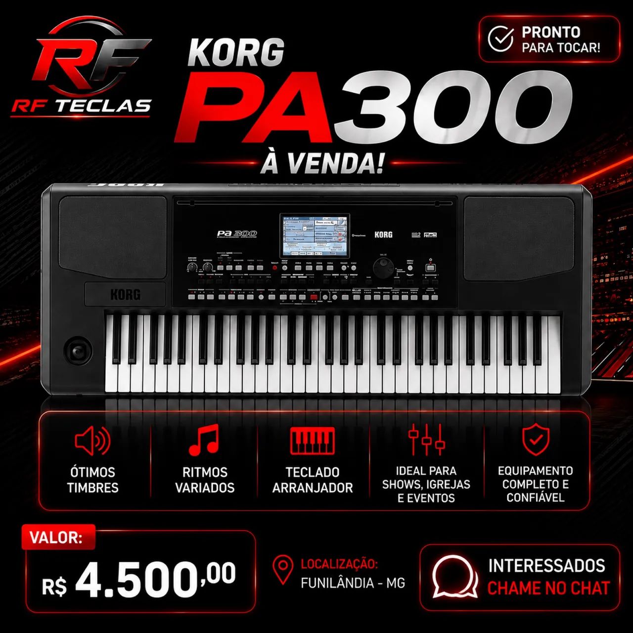 Korg PA300 - Pronto pra tocar