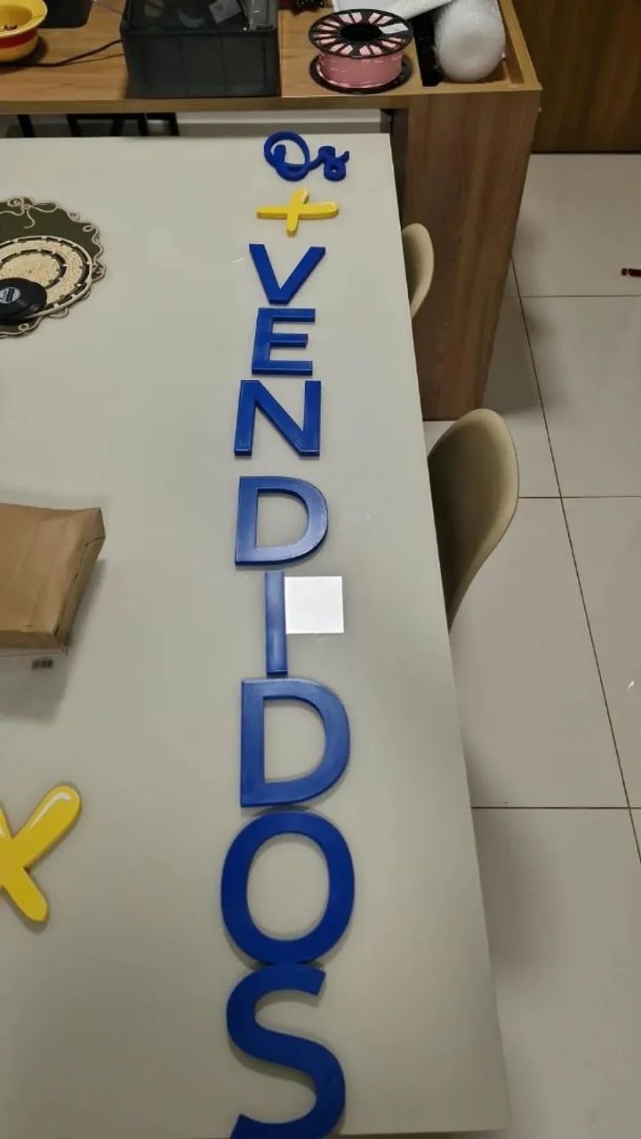 Letra em 3D para loja