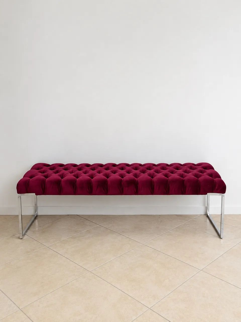 Banco Recamier Capitonê em Veludo - Sofisticado e Elegante - Foto 2
