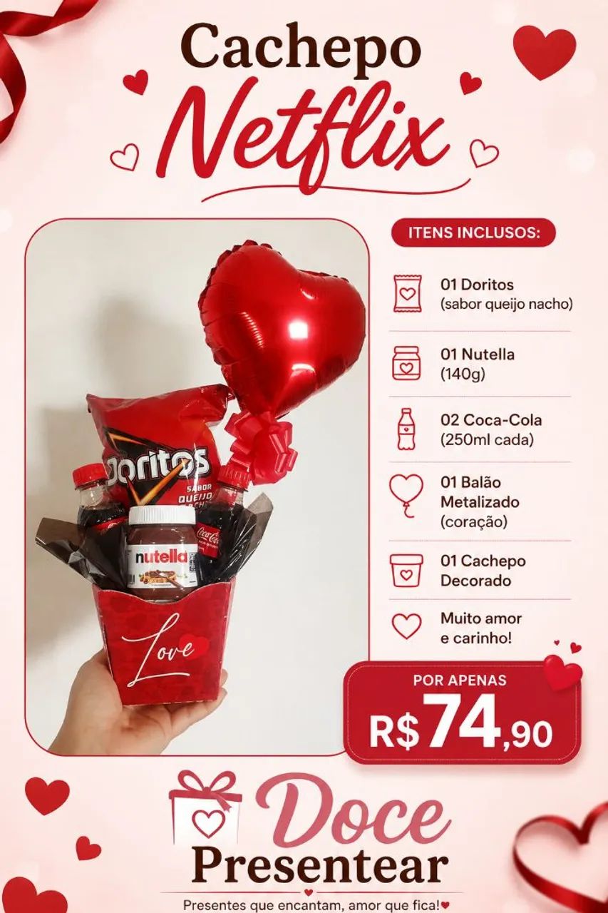 CESTA DE PRESENTE DIA DOS NAMORADOS  - Foto 4