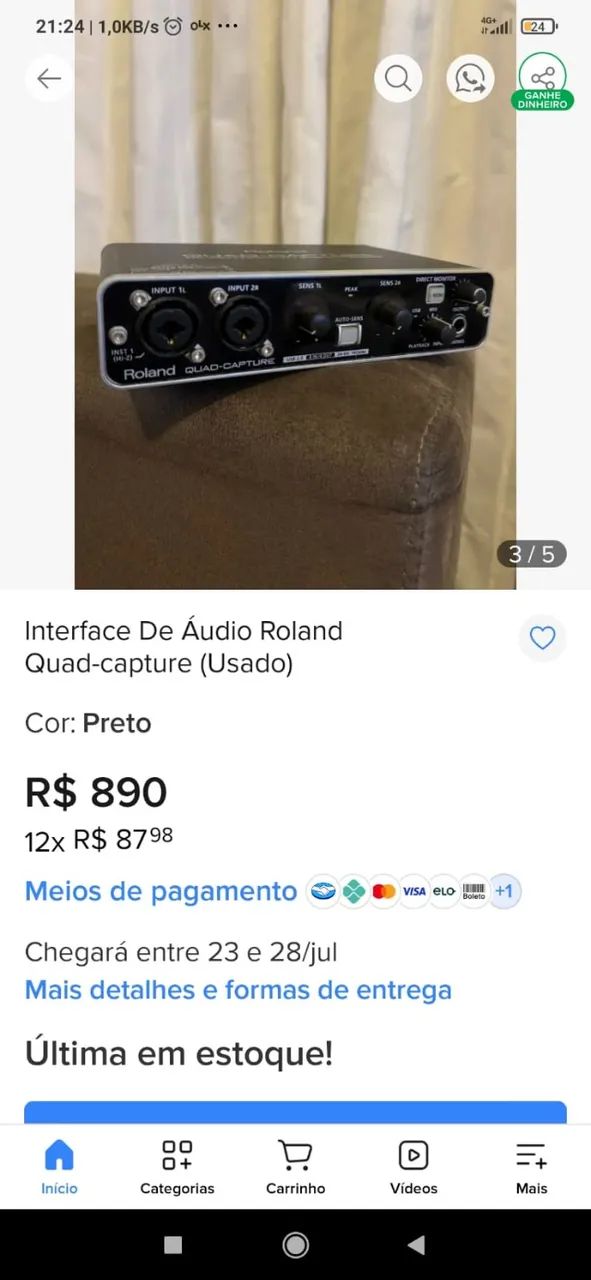 Interface de Áudio - Foto 2