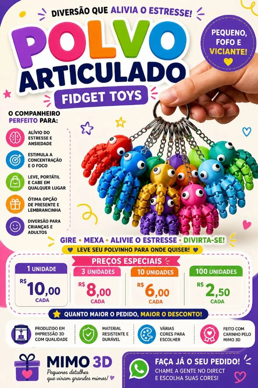 Chaveiros anti stress 