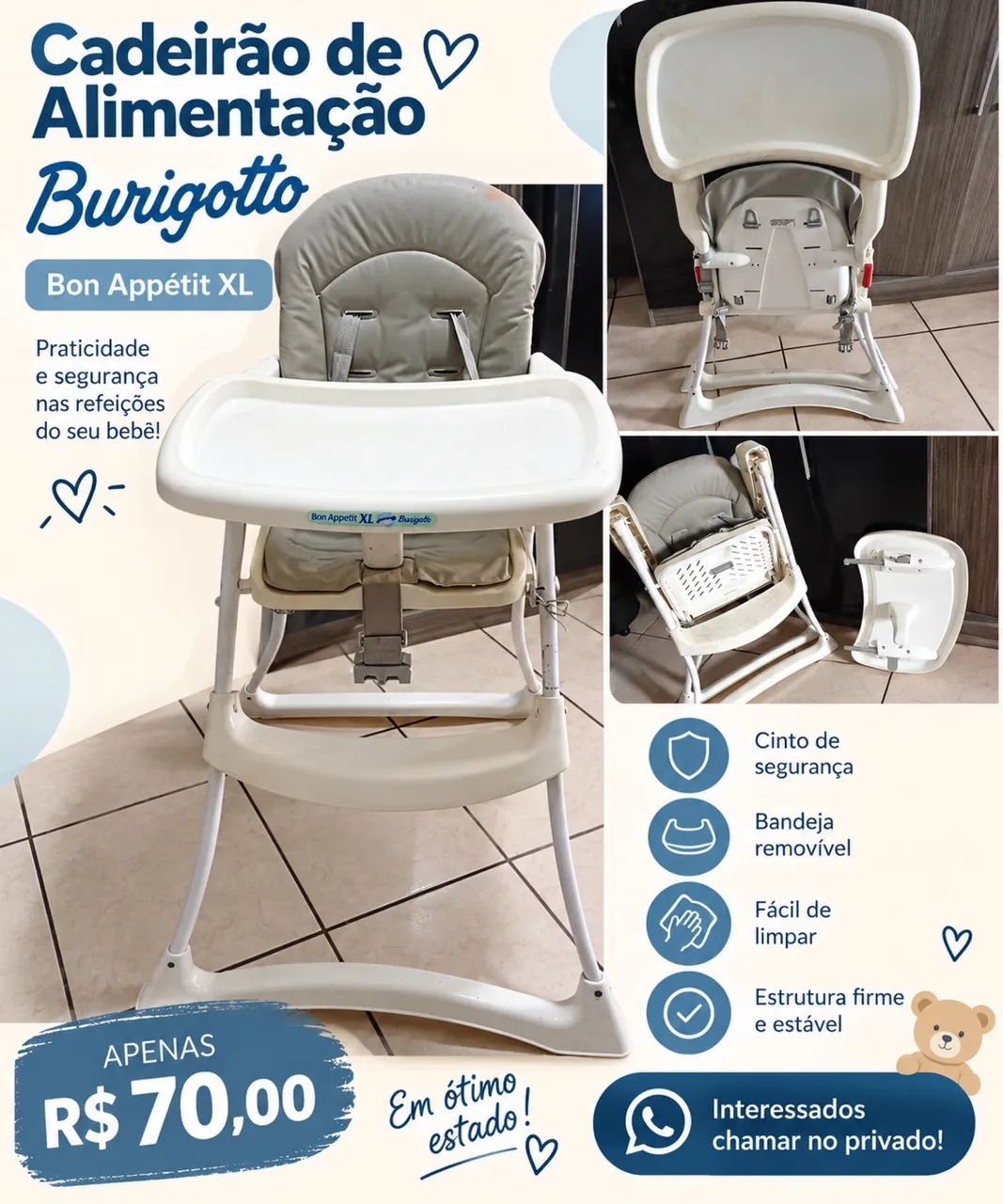 Cadeirão de alimentação 