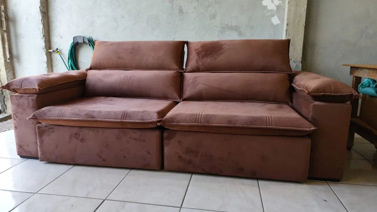 Sofá retrátil reformado novo - Foto 3