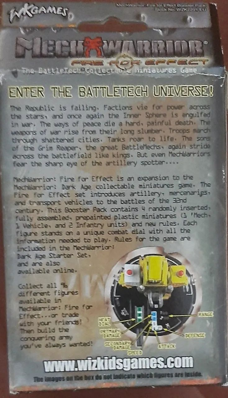 Jogo RPG - MechWarrior Booster Pack - Fire for effect - Lacrado - Foto 2