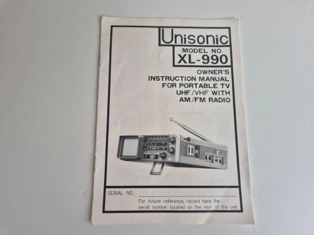 Kit Manuais Unisonic Xl-990. Tv Portátil Com Rádio. 1979 - Foto 2