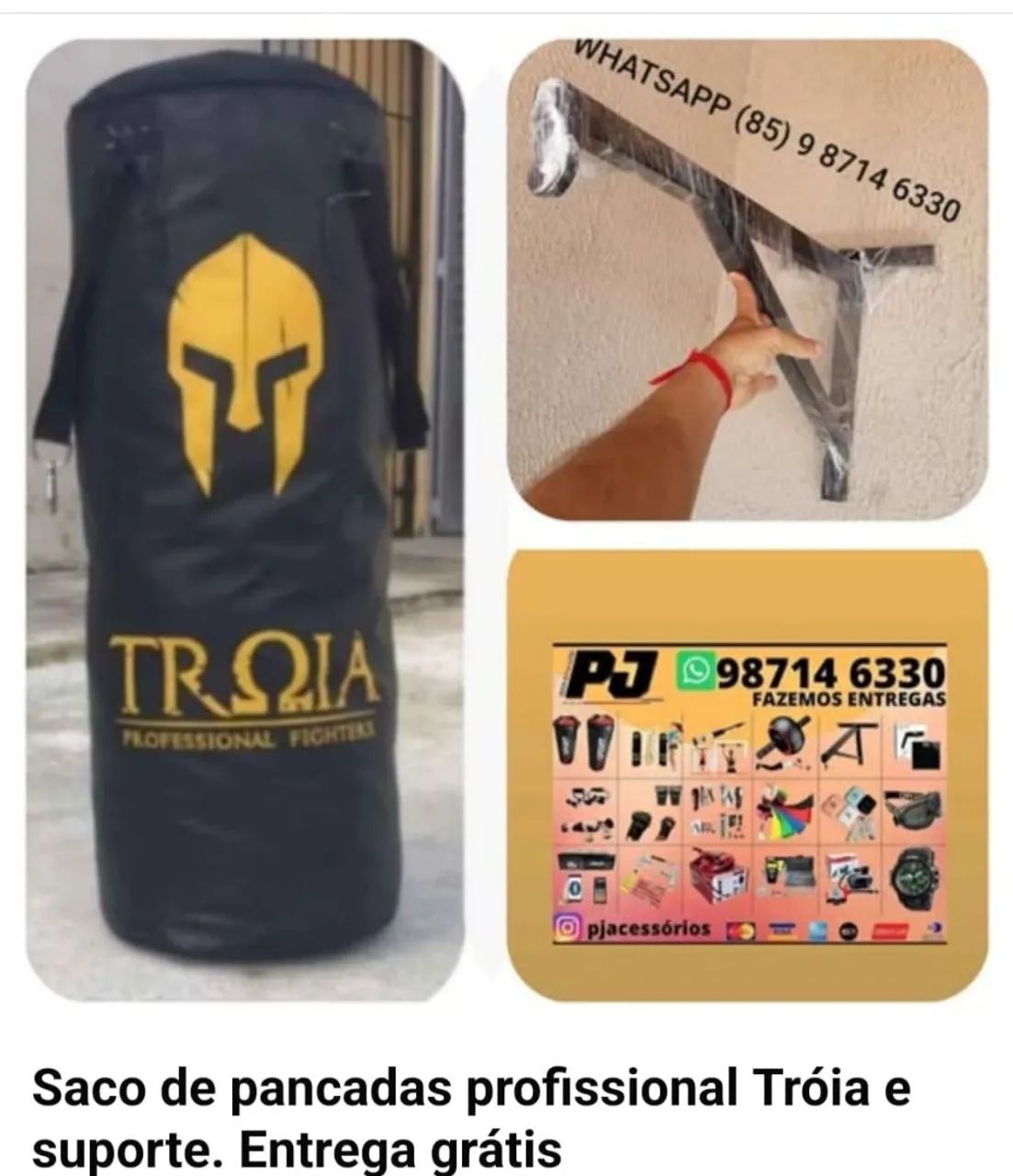 Saco de pancadas e suporte. Entrega grátis 