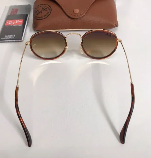 óculos de sol ray ban ponte dupla onça matte - Foto 3