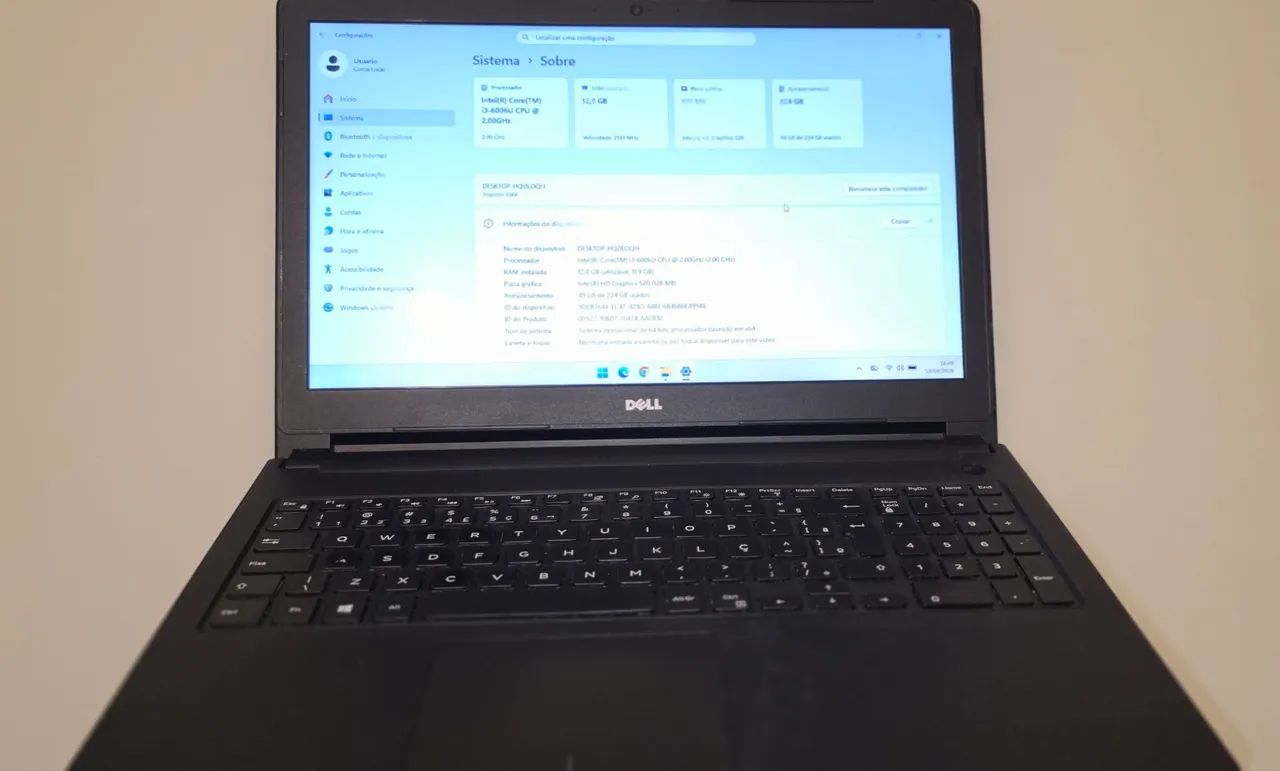 NOTEBOOK DELL 15,6" / TECLADO NUMÉRICO  / ATUALIZADO E PRONTO PARA USO. - Foto 3