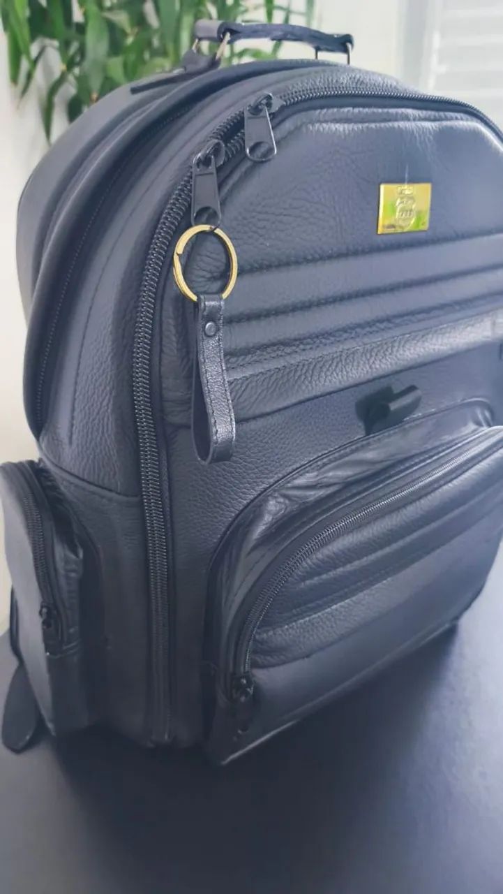 Mochila de Couro - Totalmente Artesanal  - Foto 2