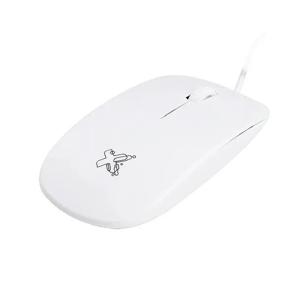 Mouse com Fio Optico USB 1200 DPI Ergonomico para PC e Notebook Branco - Maxprint Surface - Foto 3