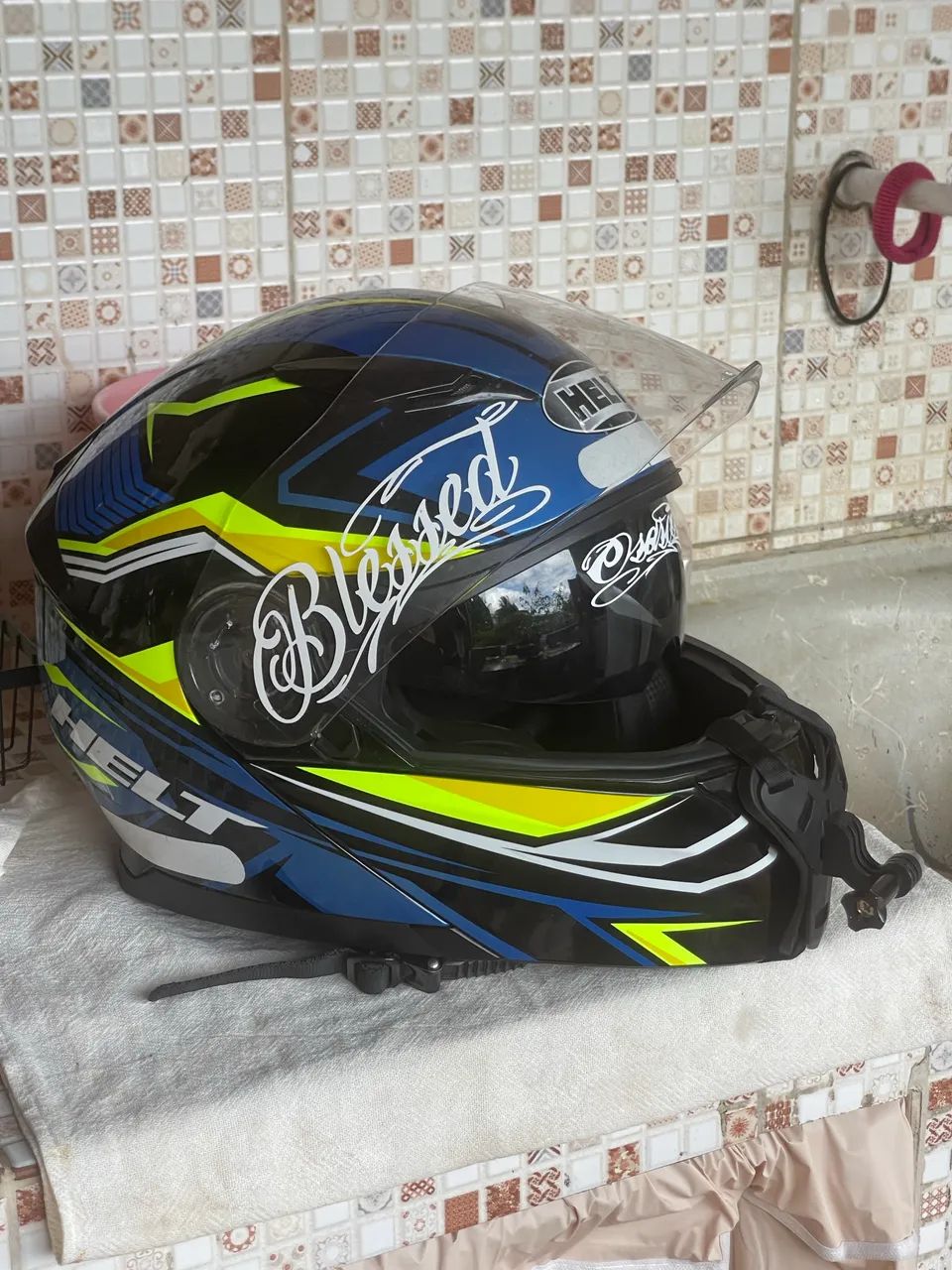 Capacete HELT ARTICULADO HIPPO GLASS  - Foto 2