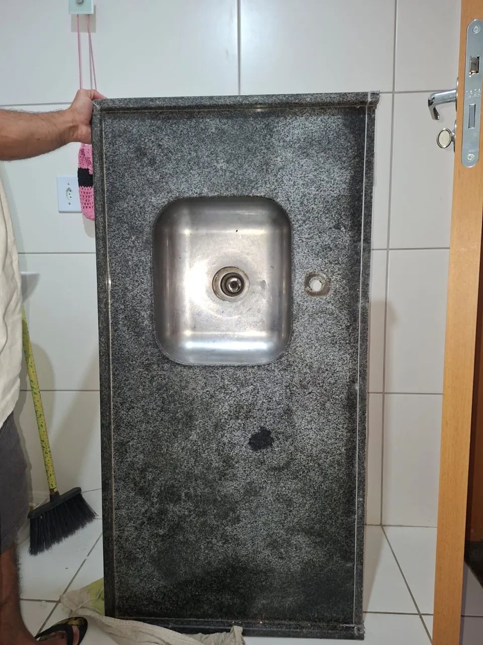 Pia de mármore com Cuba  - Foto 2